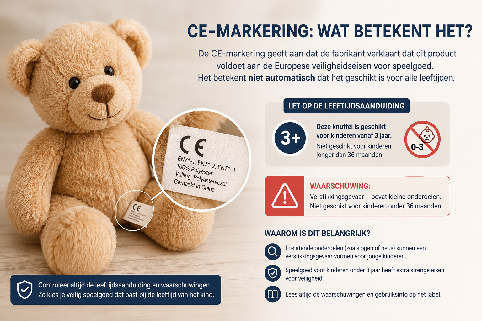 Hoe kies je een veilige knuffel voor een baby?