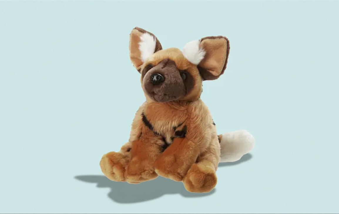 Hyena en wilde hond