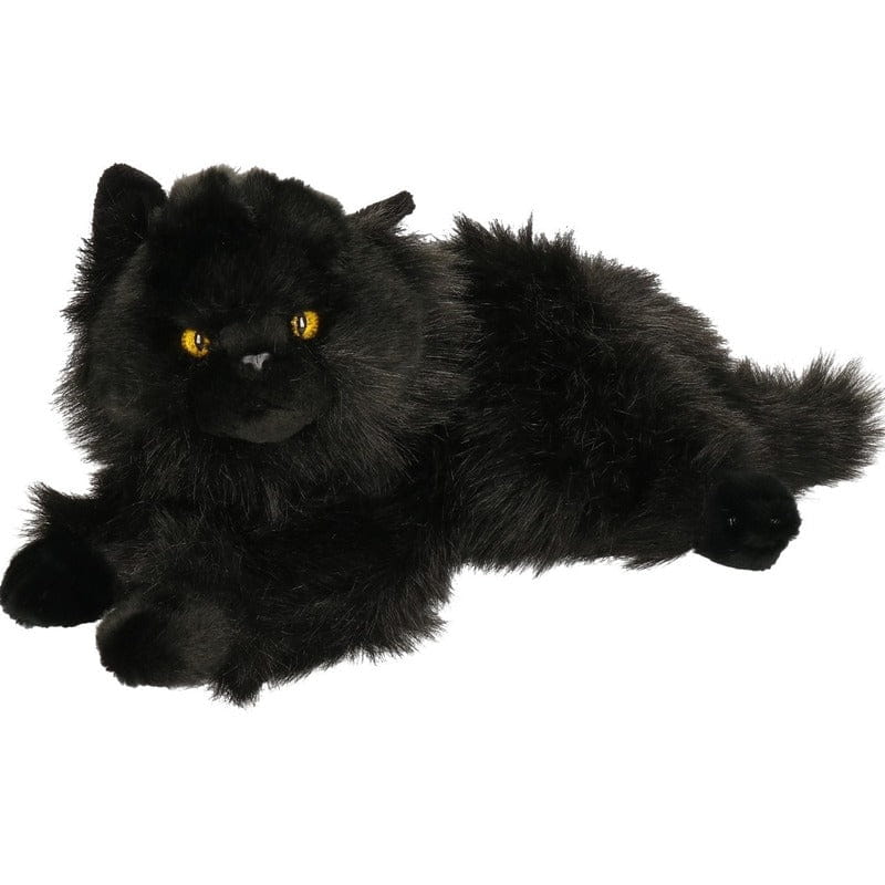 Carldick Perzische kat knuffel - pluche - zwart - 30 cm - Pluchen speelgoed