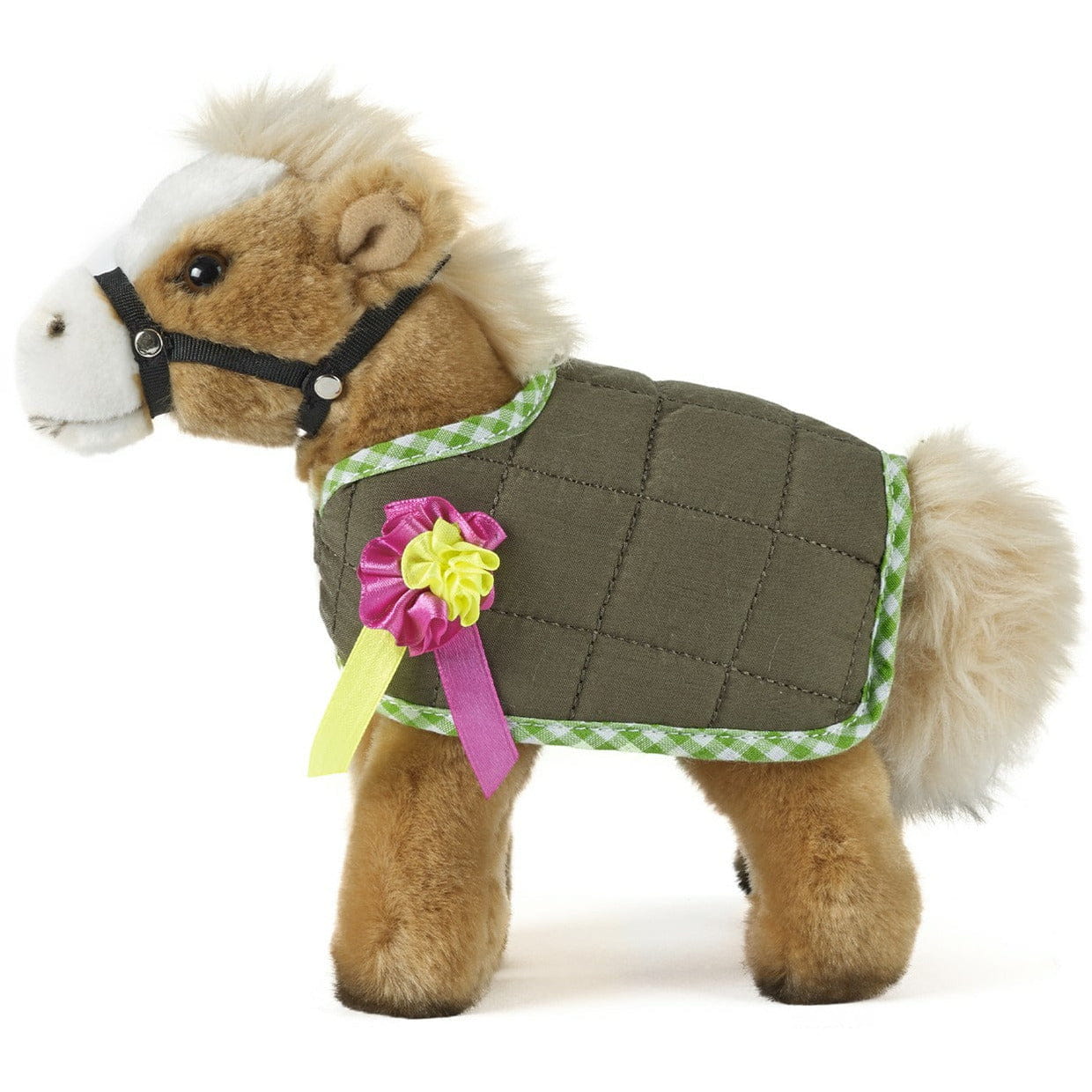 Living Nature paard/pony knuffel - pluche - 23 cm - bruin - Pluchen speelgoed