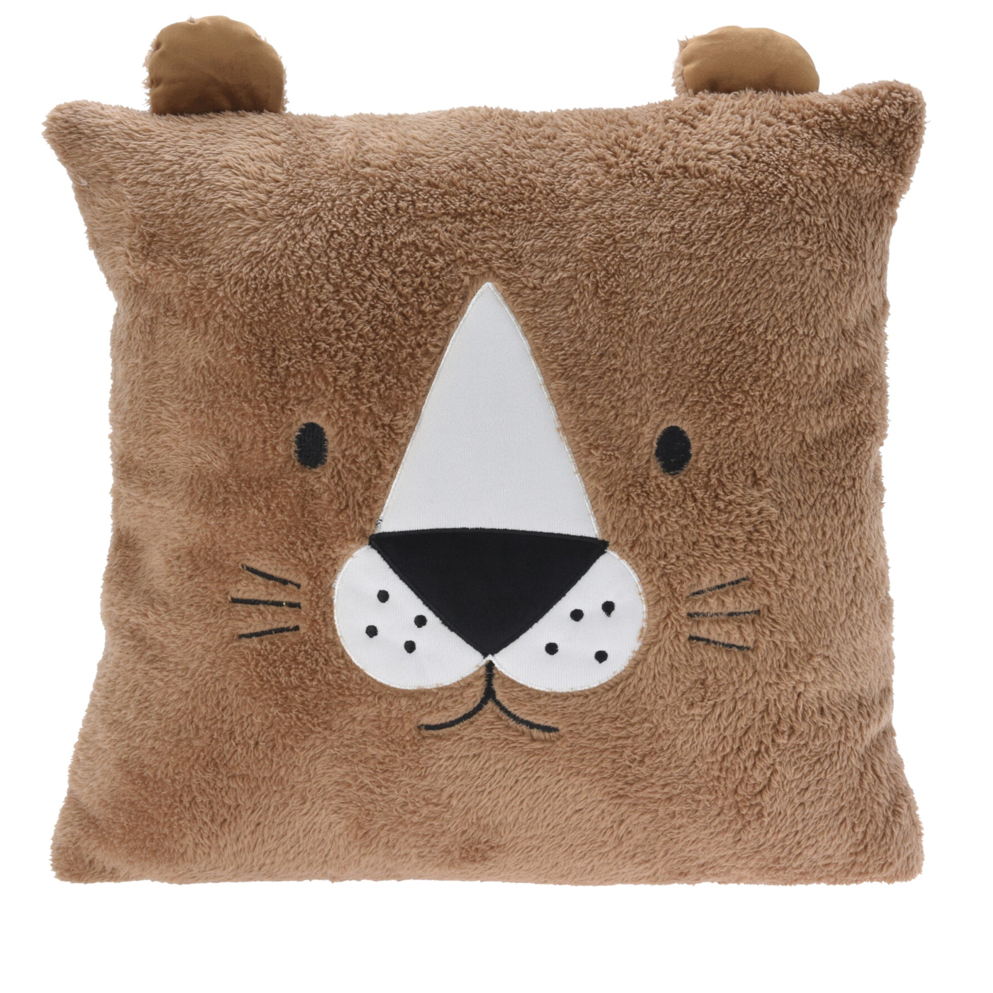 dieren-sierkussen-kinderkamer-bruin--43-cm-polyester-met-oren_10483013