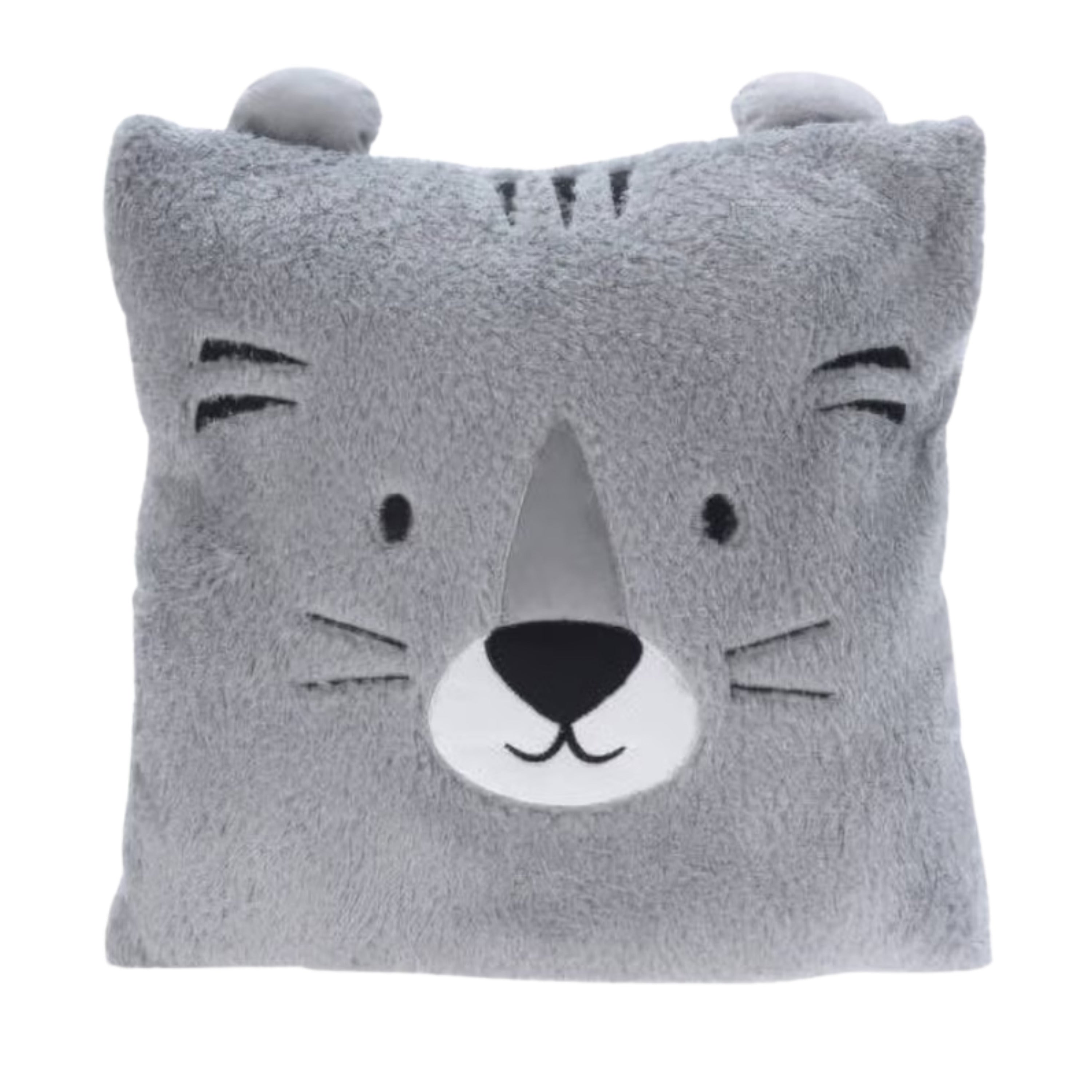 dieren-sierkussen-kinderkamer-grijs--43-cm-polyester-met-oren_10483015
