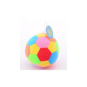 Baby speelgoed bal - pluche rammelaar - multi kleuren - 18 cm - Pluchen speelgoed