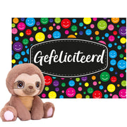 keel-toys-cadeaukaart-gefeliciteerd-met-knuffeldier-luiaard-16-cm_10363021