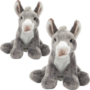 pluche-knuffeldieren-set-2x-ezels-grijs-13-en-33-cm-boerderij-familie-knuffels_10408030