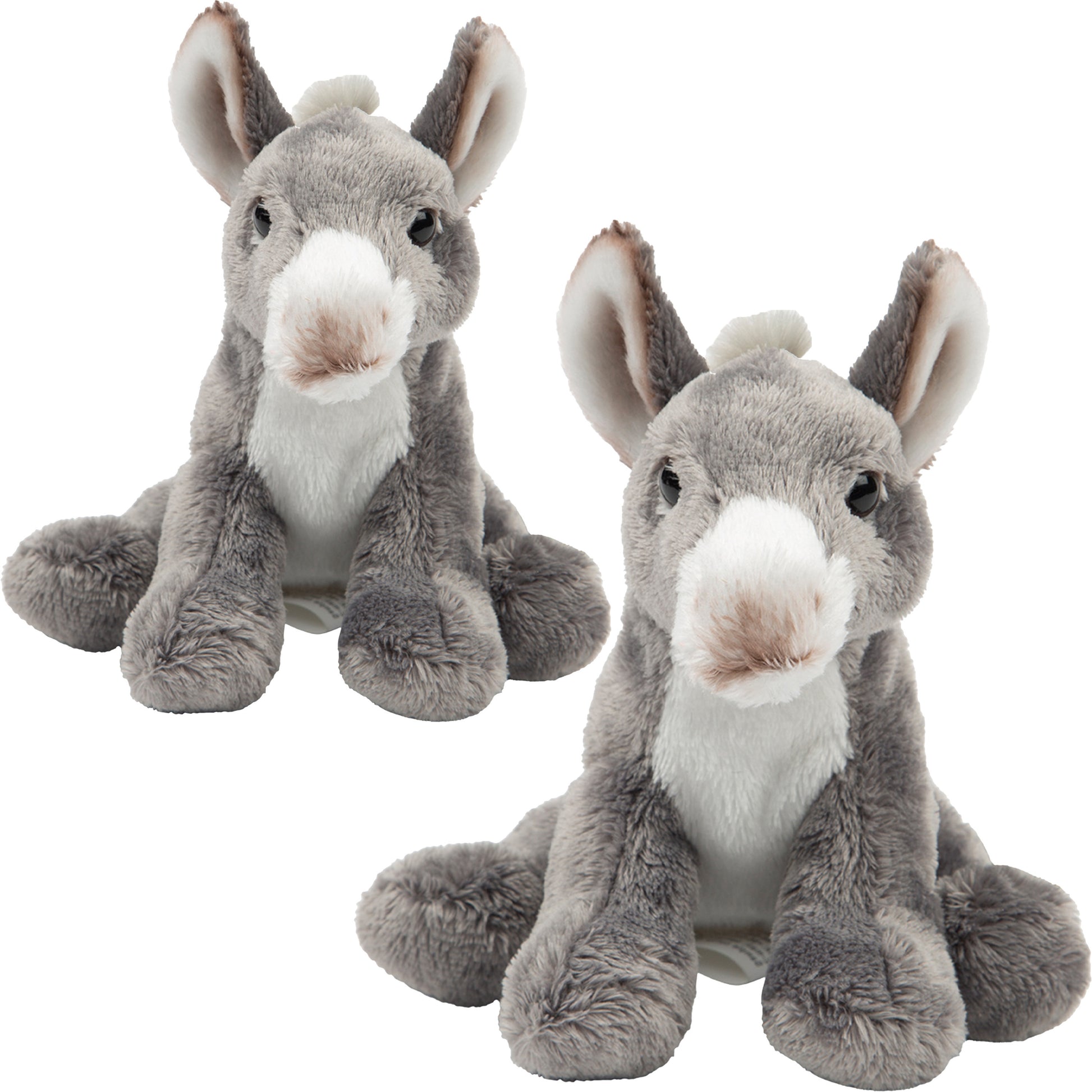 ezel-knuffel-set-2-stuks-grijs-13-en-33-cm-pluche_10408030