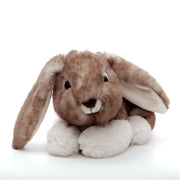 Inware pluche konijn/haas knuffel - bruin - liggend - 24 cm - Pluchen speelgoed