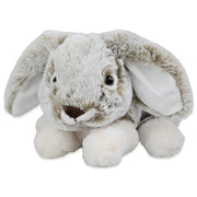 Inware pluche konijn/haas knuffel - grijs - liggend - 24 cm - Pluchen speelgoed