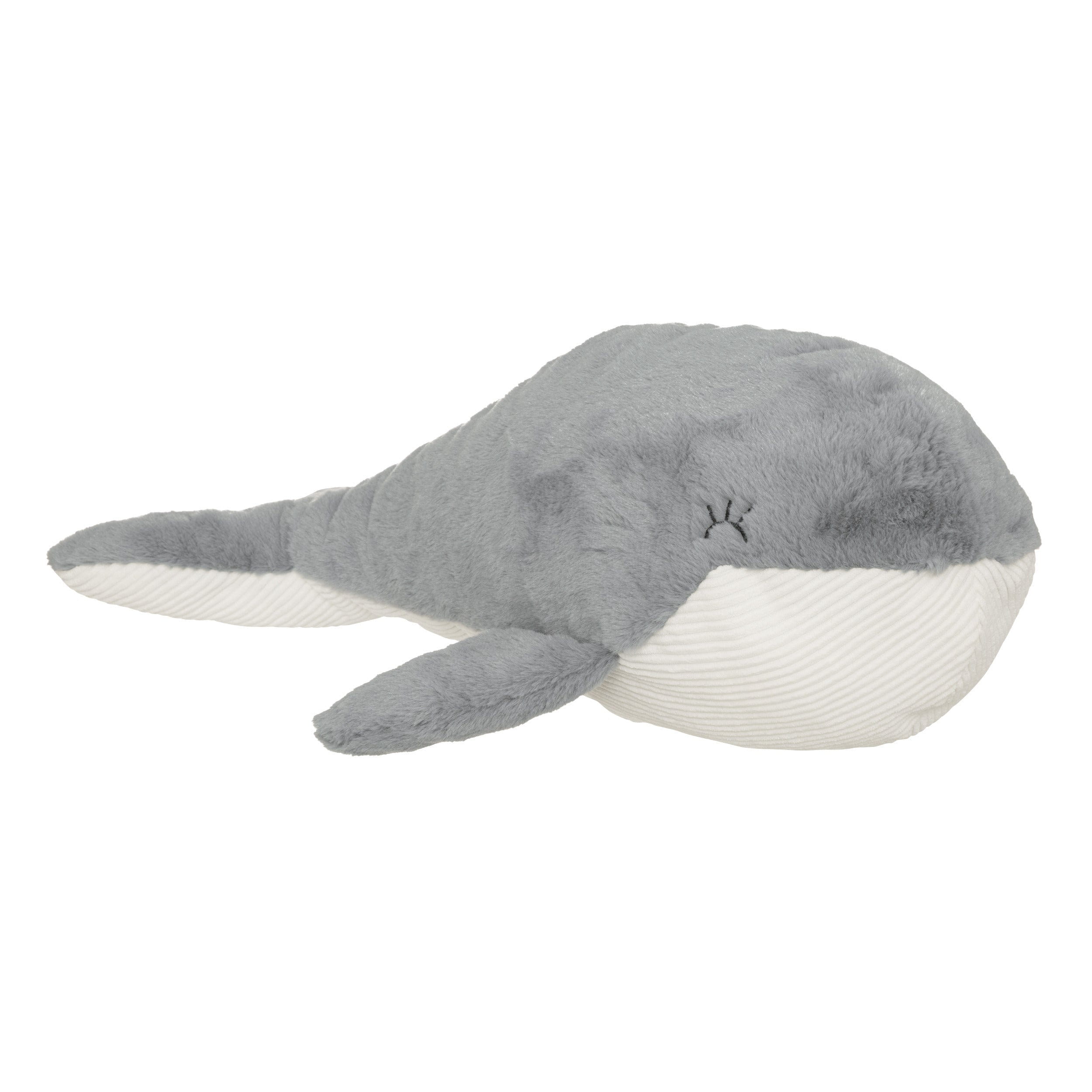Walvis knuffel - zacht pluche - 64 cm - blauw/grijs/wit - Pluchen speelgoed
