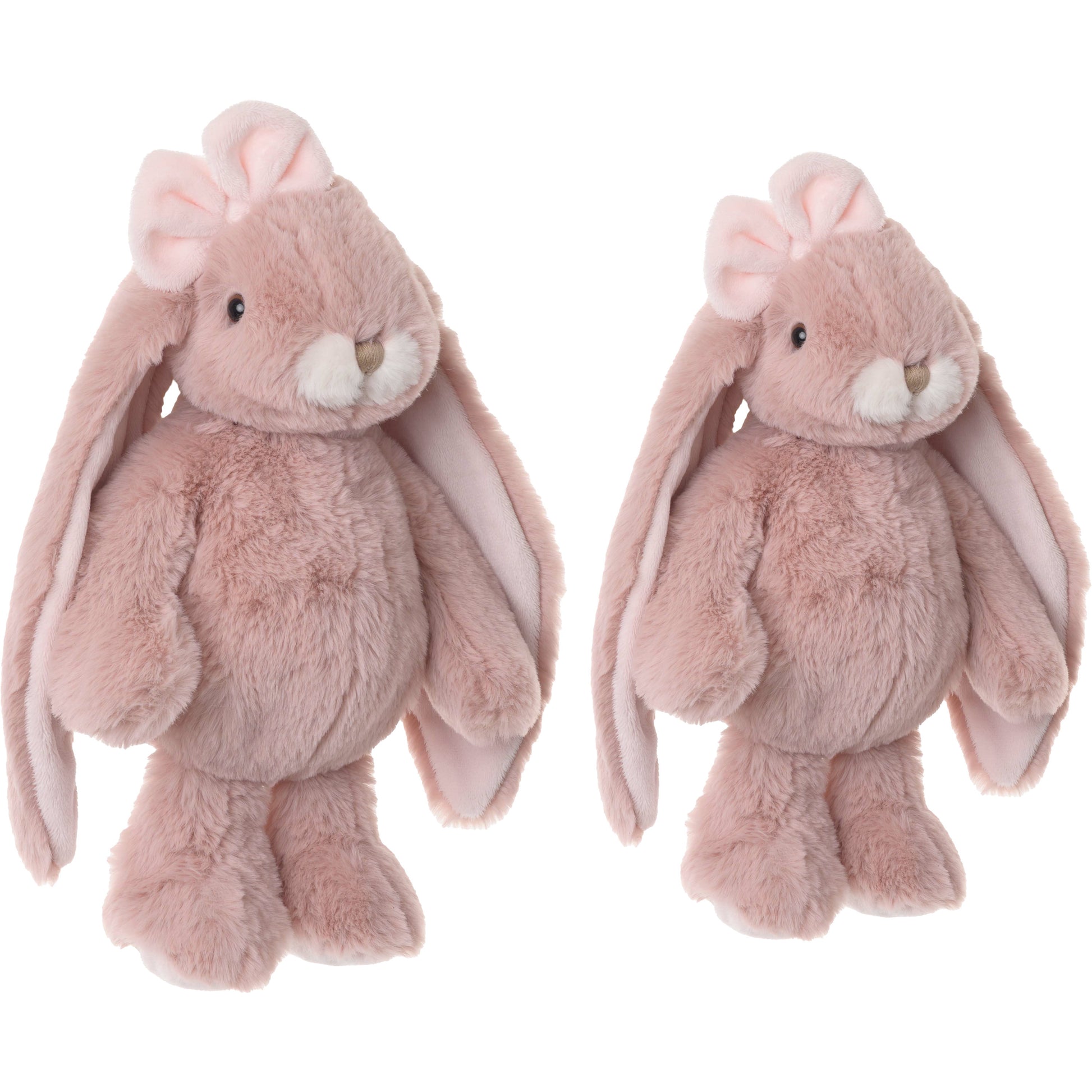 bukowski-pluche-knuffel-konijnen-set-2x-stuks-oud-roze-22-en-30-cm-luxe-knuffels_10408066