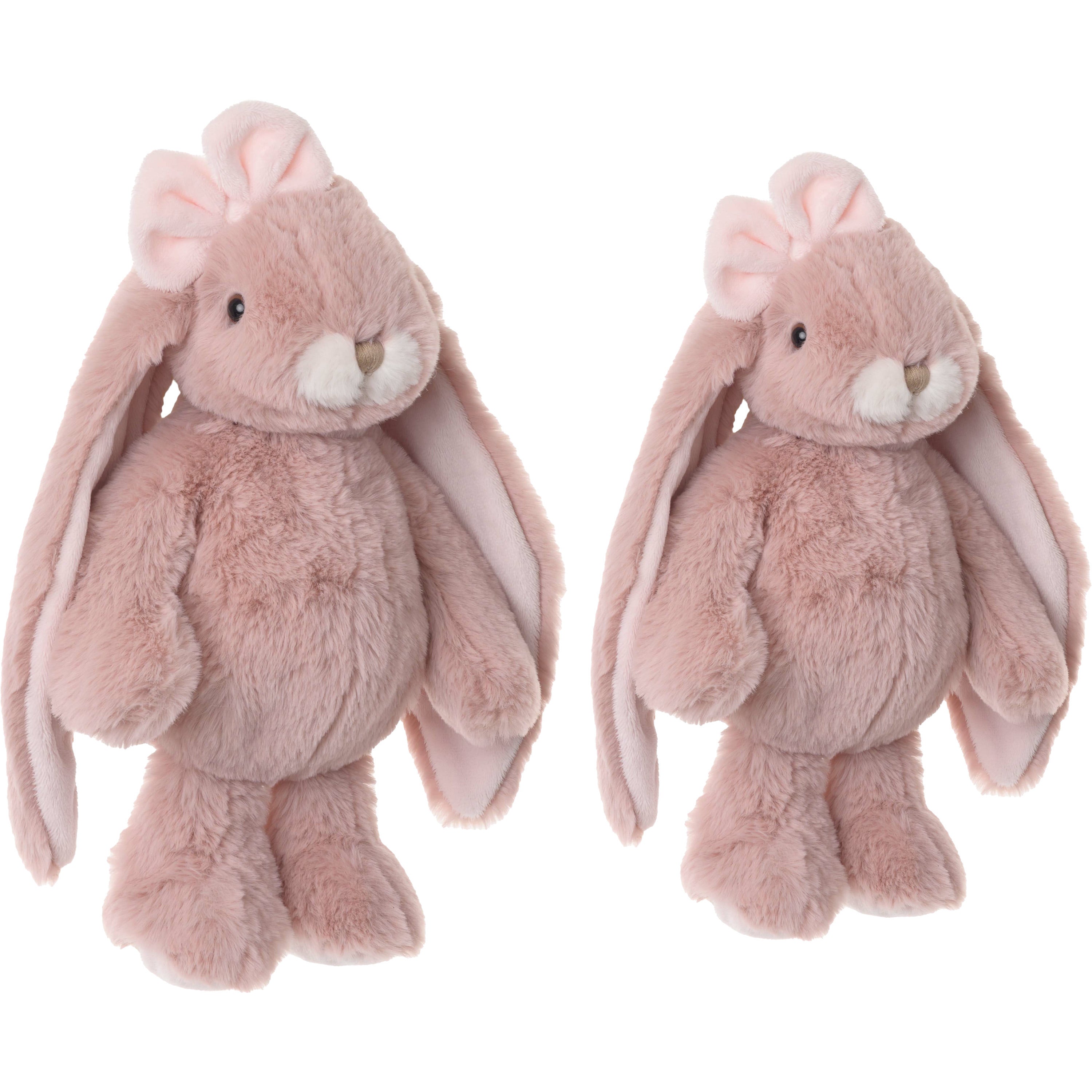 bukowski-pluche-knuffel-konijnen-set-2x-stuks-oud-roze-22-en-30-cm-luxe-knuffels_10408066