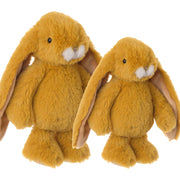 Bukowski konijnen knuffel set - okergeel - pluche - 22 en 30 cm - Pluchen speelgoed