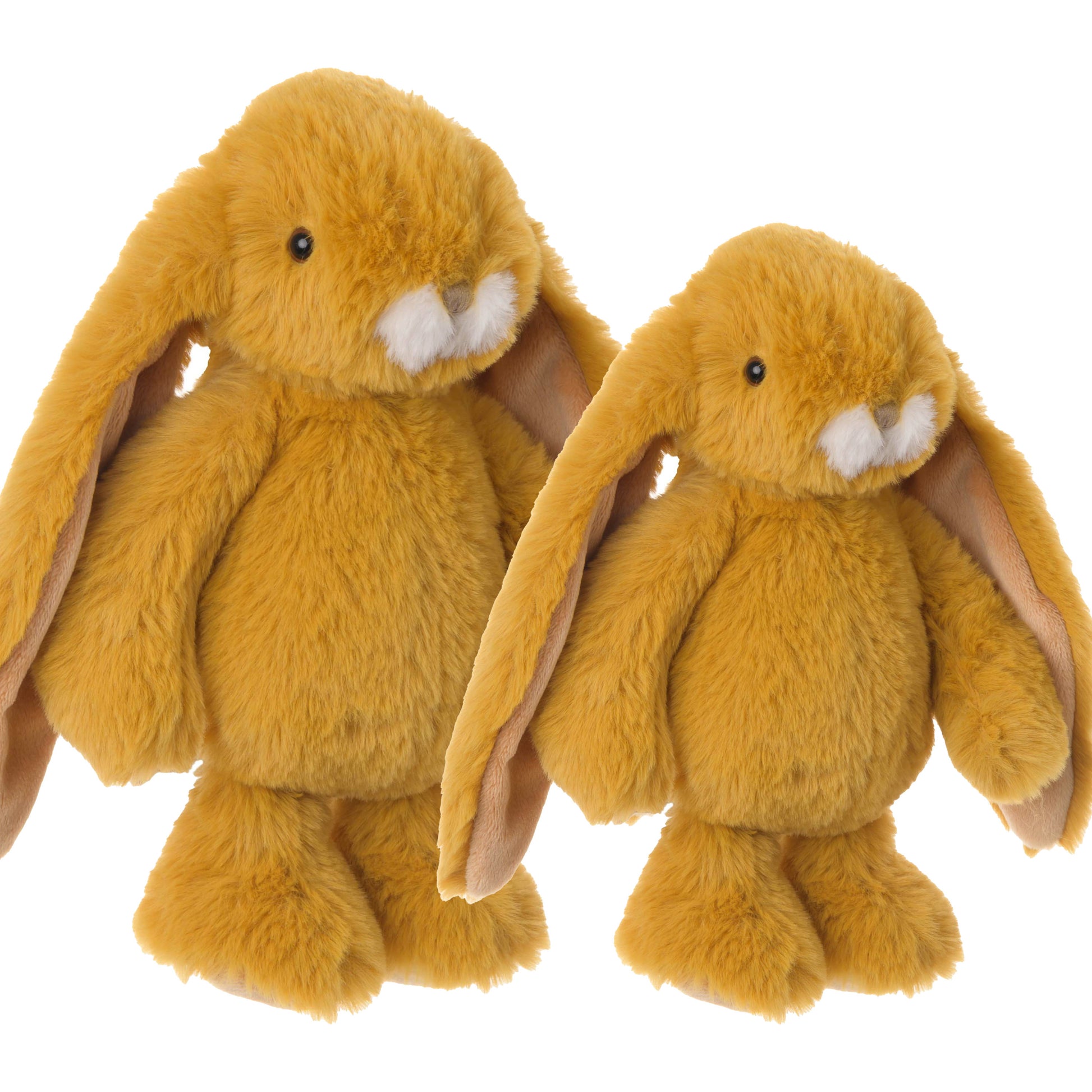 bukowski-pluche-knuffel-konijnen-set-2x-stuks-okergeel-22-en-30-cm-luxe-knuffels_10408068