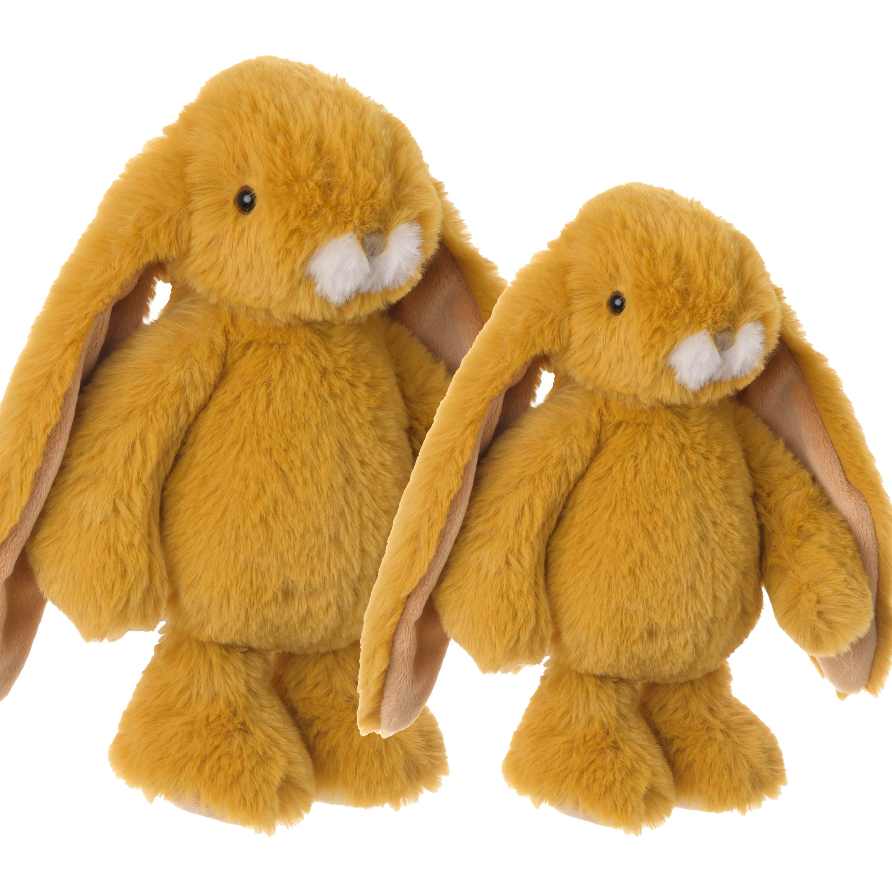 bukowski-pluche-knuffel-konijnen-set-2x-stuks-okergeel-22-en-30-cm-luxe-knuffels_10408068