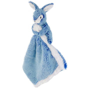 Blauw konijn/haas knuffeldoekje - pluche - 25 cm - babycadeau
