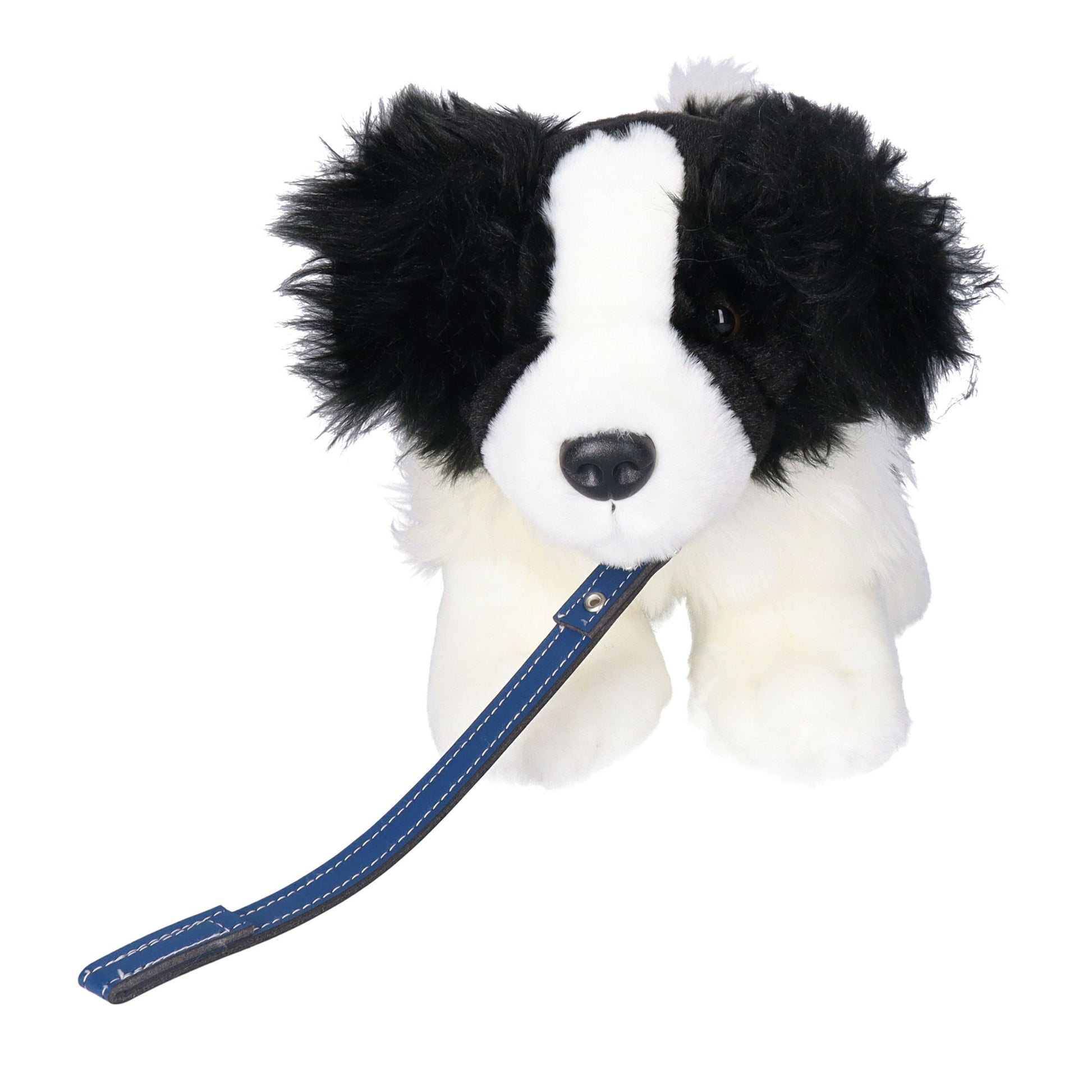 pluche-knuffel-hond-border-collie-met-riem-30cm-bruin_10390081-3