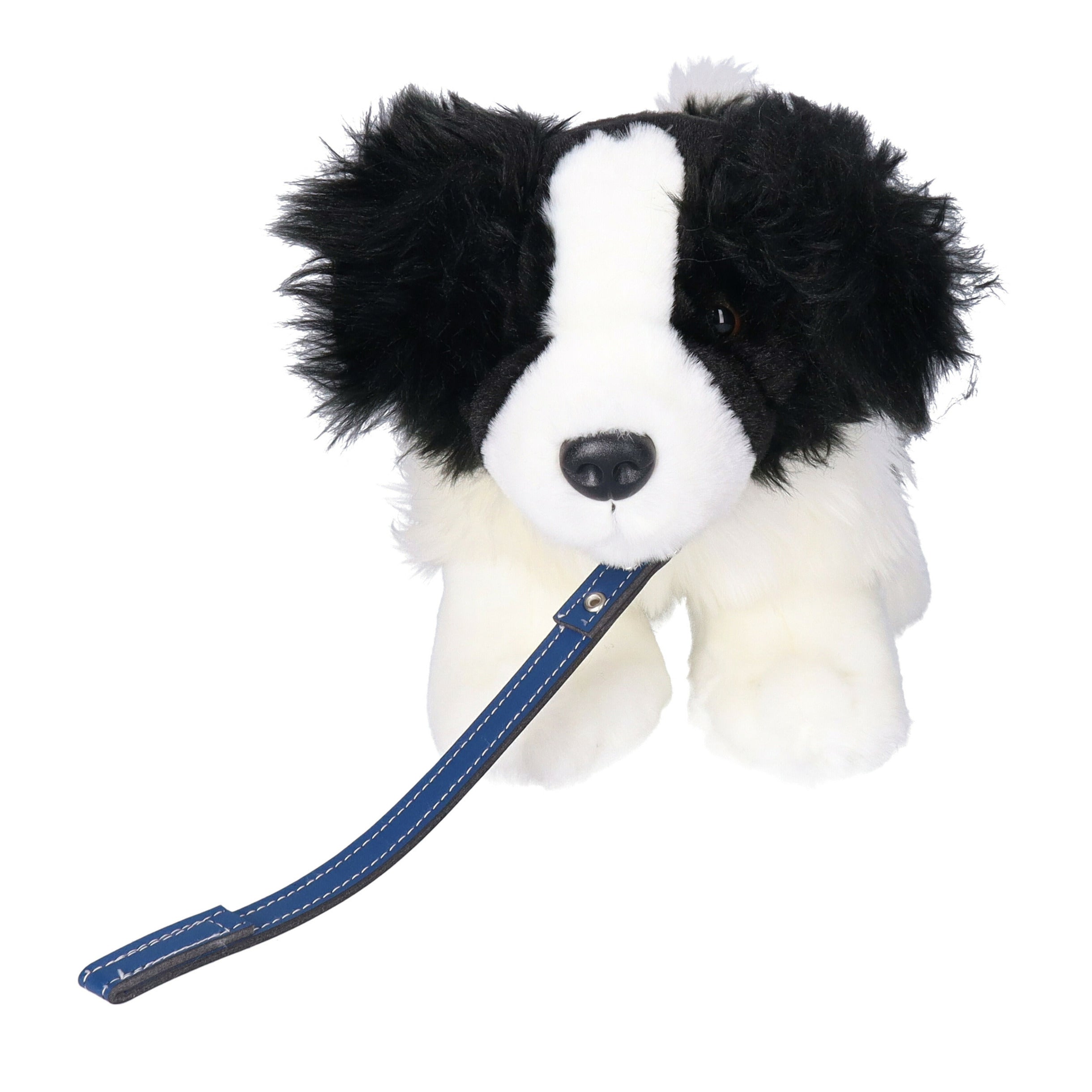 pluche-knuffel-hond-border-collie-met-riem-30cm-bruin_10390081-3