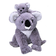 Wild Republic koala knuffel met baby - pluche - grijs - 38 cm - Pluchen speelgoed