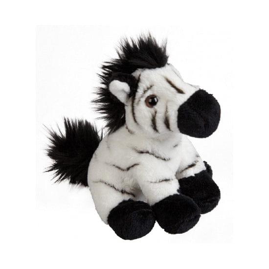 Zebra knuffel - pluche - 15 cm - zwart-wit - speelgoed - Pluchen speelgoed