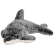 Inware pluche dolfijn knuffel - grijs/wit - zwemmend - 43 cm - Pluchen speelgoed