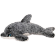 Inware pluche dolfijn knuffel - grijs/wit - zwemmend - 34 cm - Pluchen speelgoed