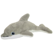 Inware dolfijn knuffel - pluche - grijs/wit - 32 cm - Pluchen speelgoed