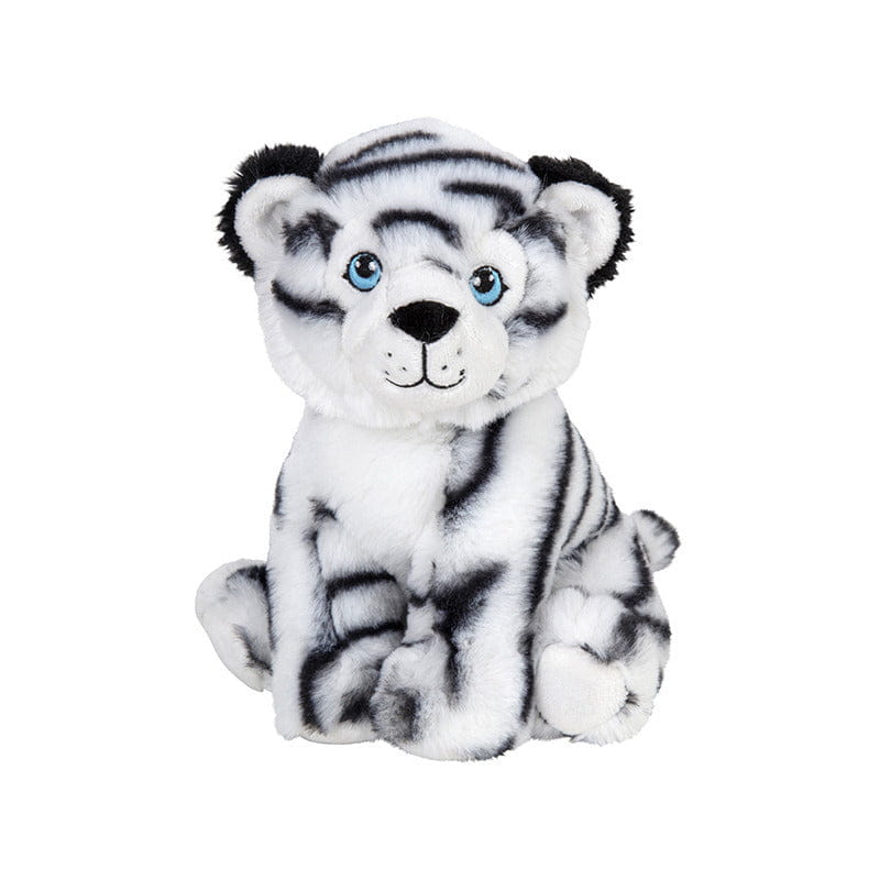 Pluche witte tijger knuffel - zacht - 19 cm - dierenknuffel - Pluchen speelgoed