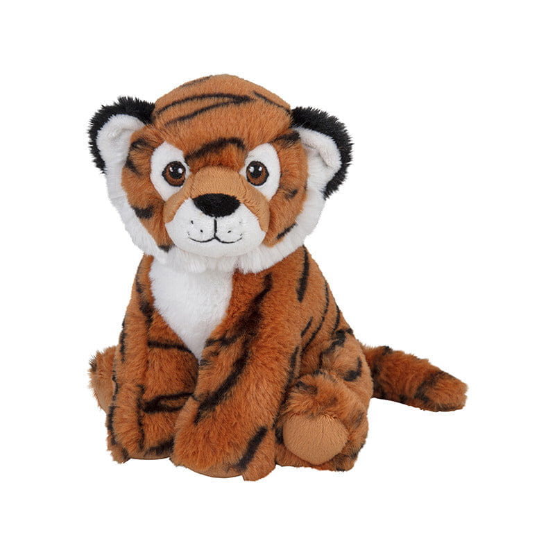 Nature Planet bruine tijger knuffel - pluche - 19 cm - wilde dieren - Pluchen speelgoed