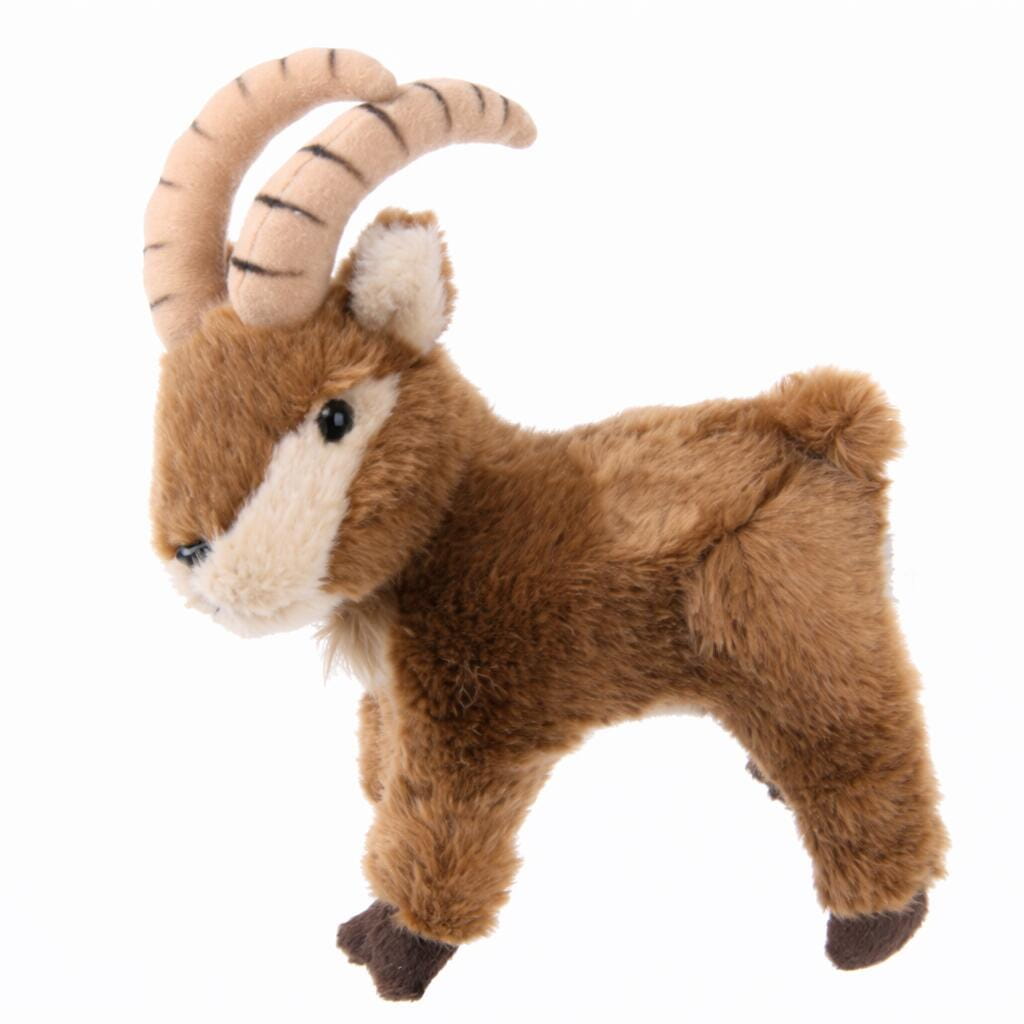 Semo steenbok knuffel - pluche - bruin - 18 cm - Pluchen speelgoed