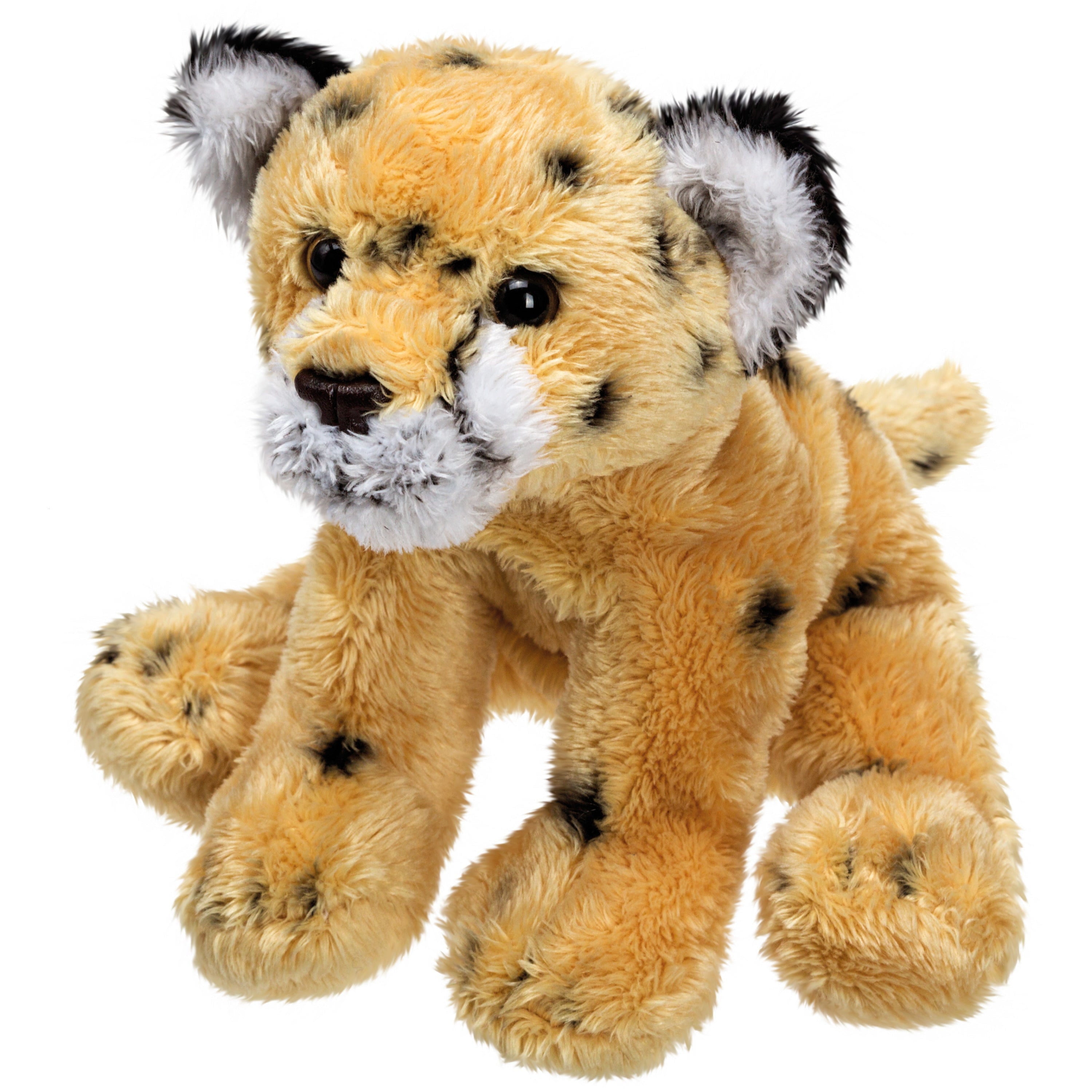 Pluche cheetah knuffel - 13 cm - lichtbruin - jungle dier - Pluchen speelgoed