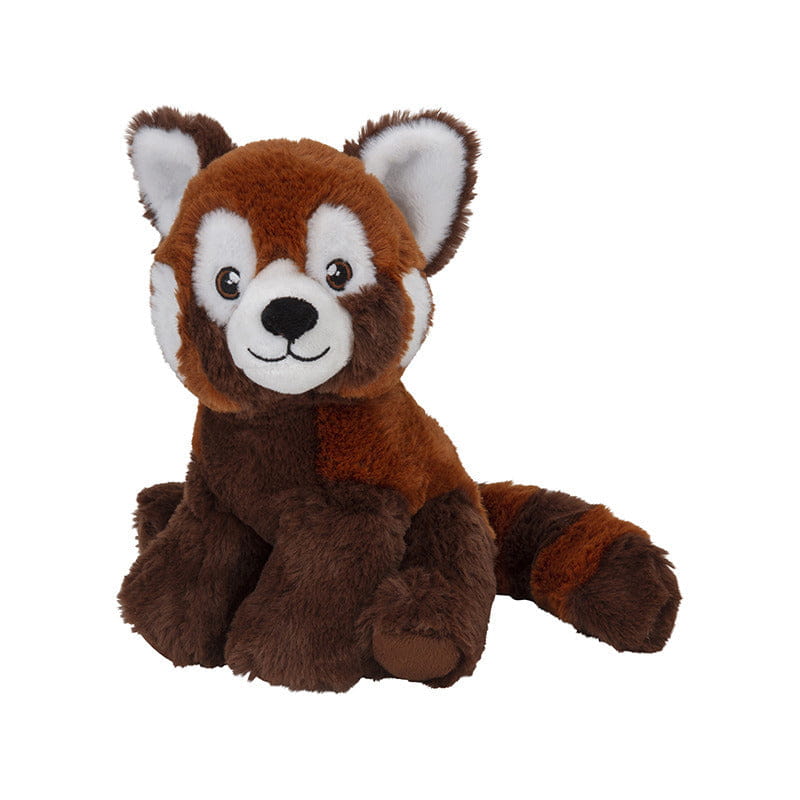 Nature Planet rode panda knuffel - pluche - 21 cm - speelgoed - Pluchen speelgoed