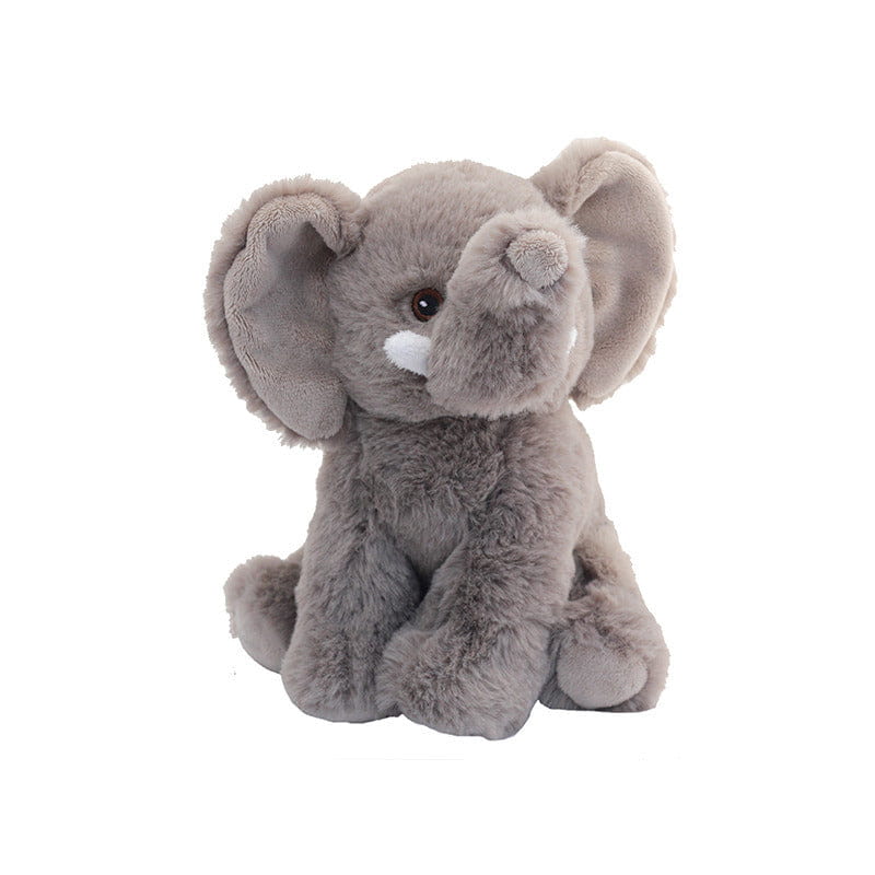 Pluche olifant knuffel - grijs - 19 cm - savanne - Pluchen speelgoed