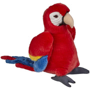 Macaw papegaai knuffel - pluche - 28 cm - rood - vogels - speelgoed - Pluchen speelgoed