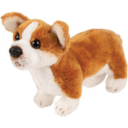 Corgi knuffel - bruin - pluche - 13 cm - hondenknuffel - Pluchen speelgoed