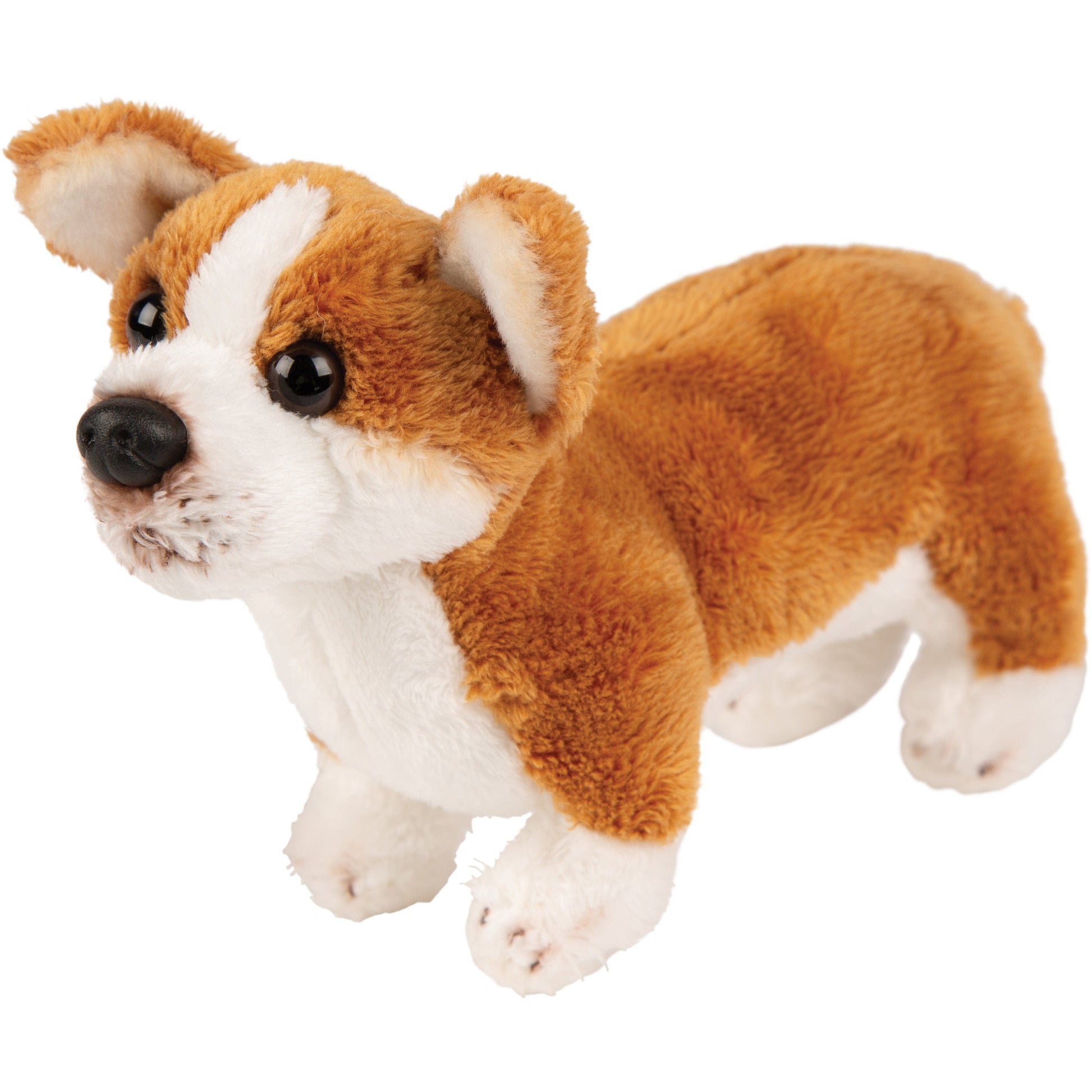 Corgi knuffel - bruin - pluche - 13 cm - hondenknuffel - Pluchen speelgoed