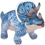 Wild Republic Triceratops knuffel - pluche - 43 cm - blauw - Pluchen speelgoed