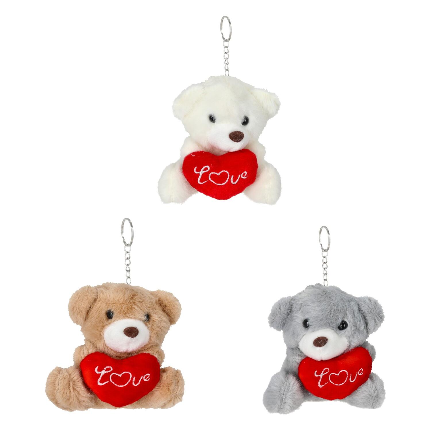 cepewa-sleutelhanger-beertje-love-grijs-h10-cm-pluche-knuffelbeer-valentijnsdag_10499115-2