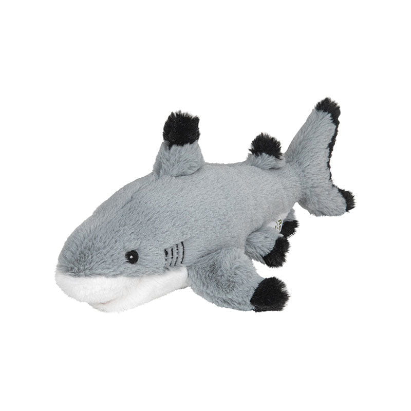 Nature Planet zwartpuntrifhaai knuffel - pluche - grijs - 35 cm - Pluchen speelgoed