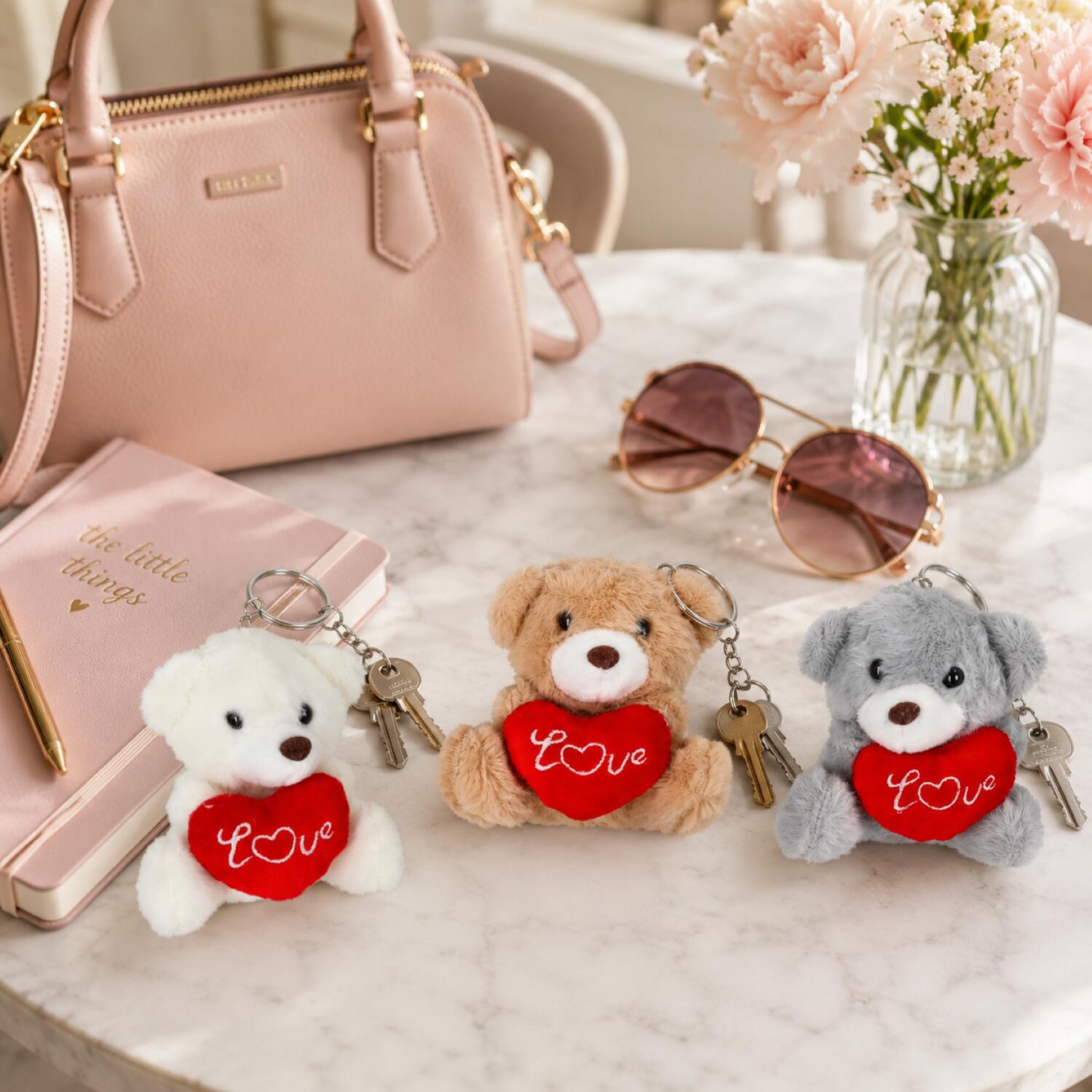 cepewa-sleutelhanger-beertje-love-bruin-h10-cm-pluche-knuffelbeer-valentijnsdag_10499116-5