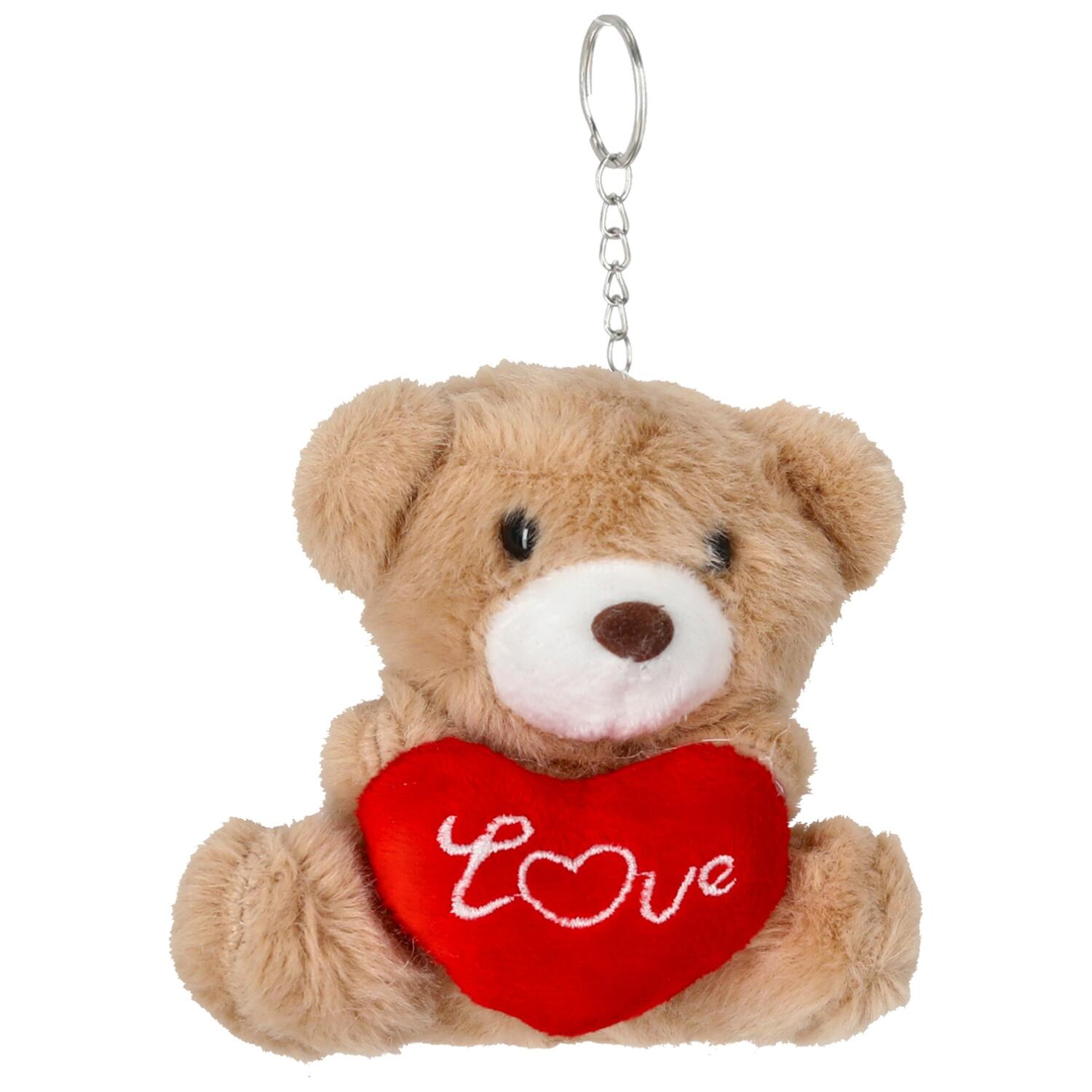 cepewa-sleutelhanger-beertje-love-bruin-h10-cm-pluche-knuffelbeer-valentijnsdag_10499116