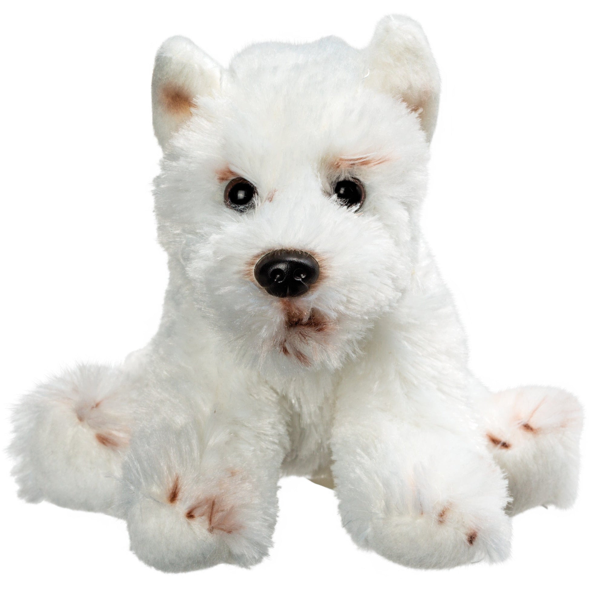 West Highland Terrier knuffel - pluche hond - 13 cm - wit - Pluchen speelgoed