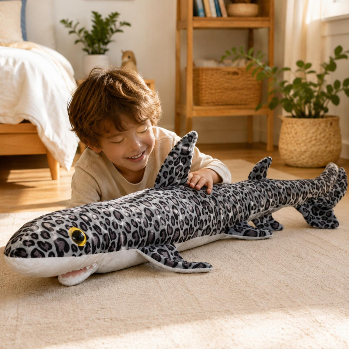 nature-planet-luipaardhaai-knuffel-pluche-110-cm-gevlekt_10143123-3
