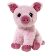 Roze varken knuffel - pluche - 14 cm - biggetje - Pluchen speelgoed