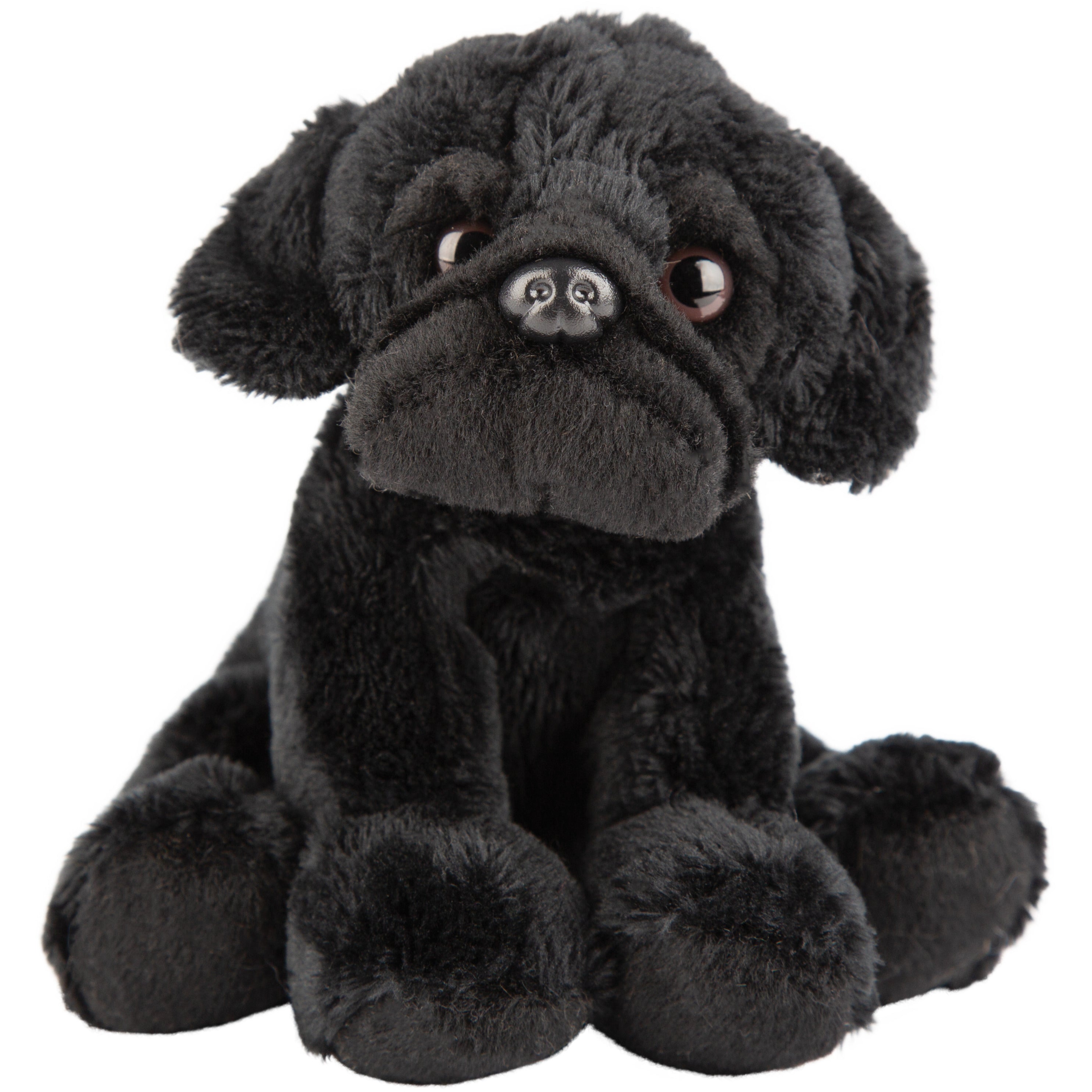 pluche-knuffel-dieren-mopshond-zwart-13-cm-speelgoed-knuffelbeesten_10325131
