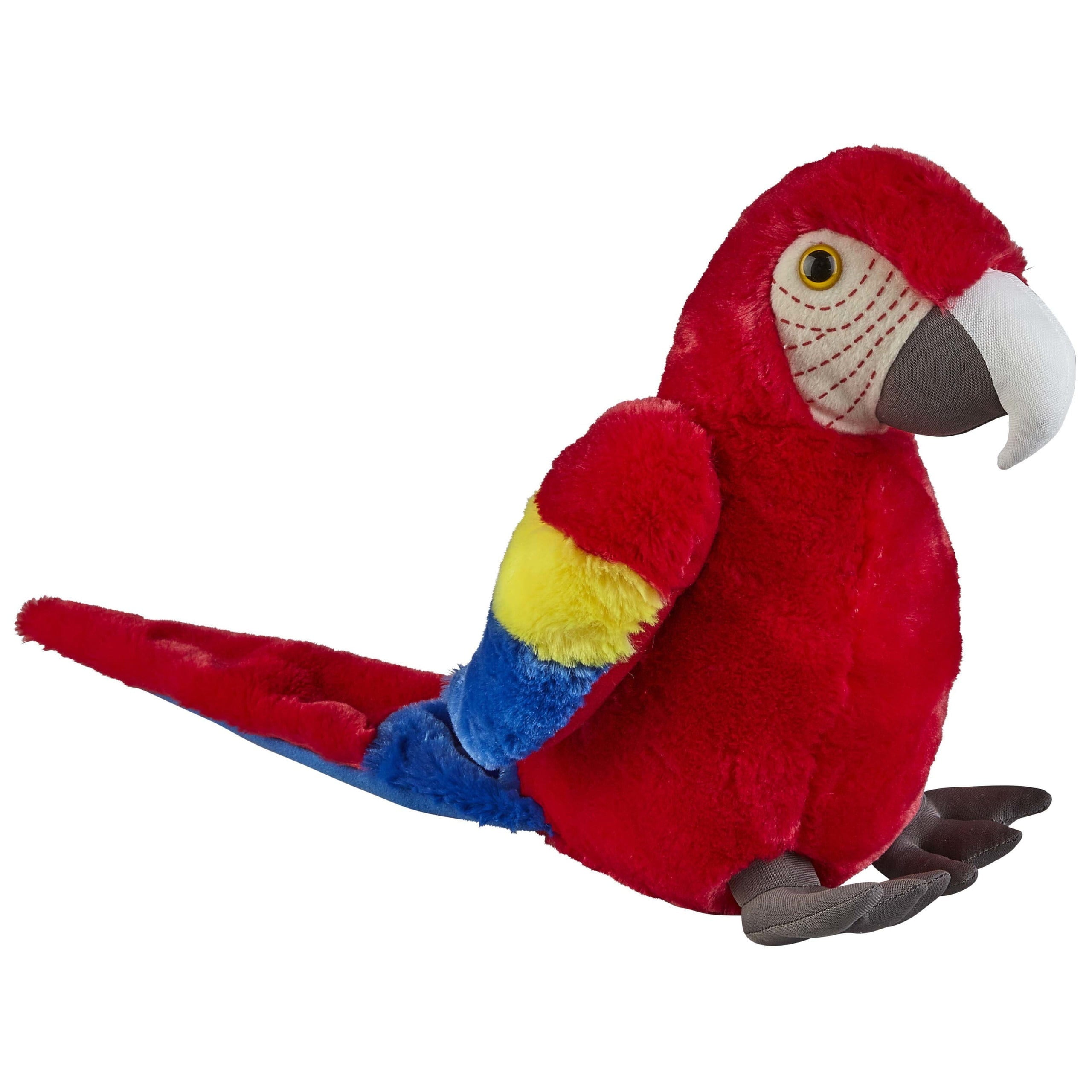 Pluche macaw papegaai knuffel - rood - 30 cm - vogels - kinderen - Pluchen speelgoed
