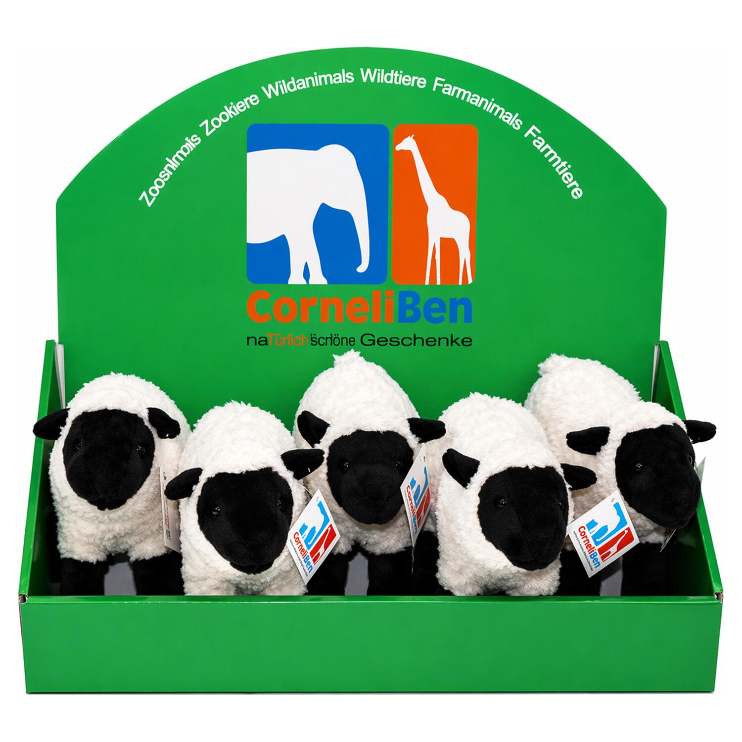 cornelissen-pluche-schaap--schapen-knuffel-18-cm-boerderij-dieren-wit-zwart_10230139-5
