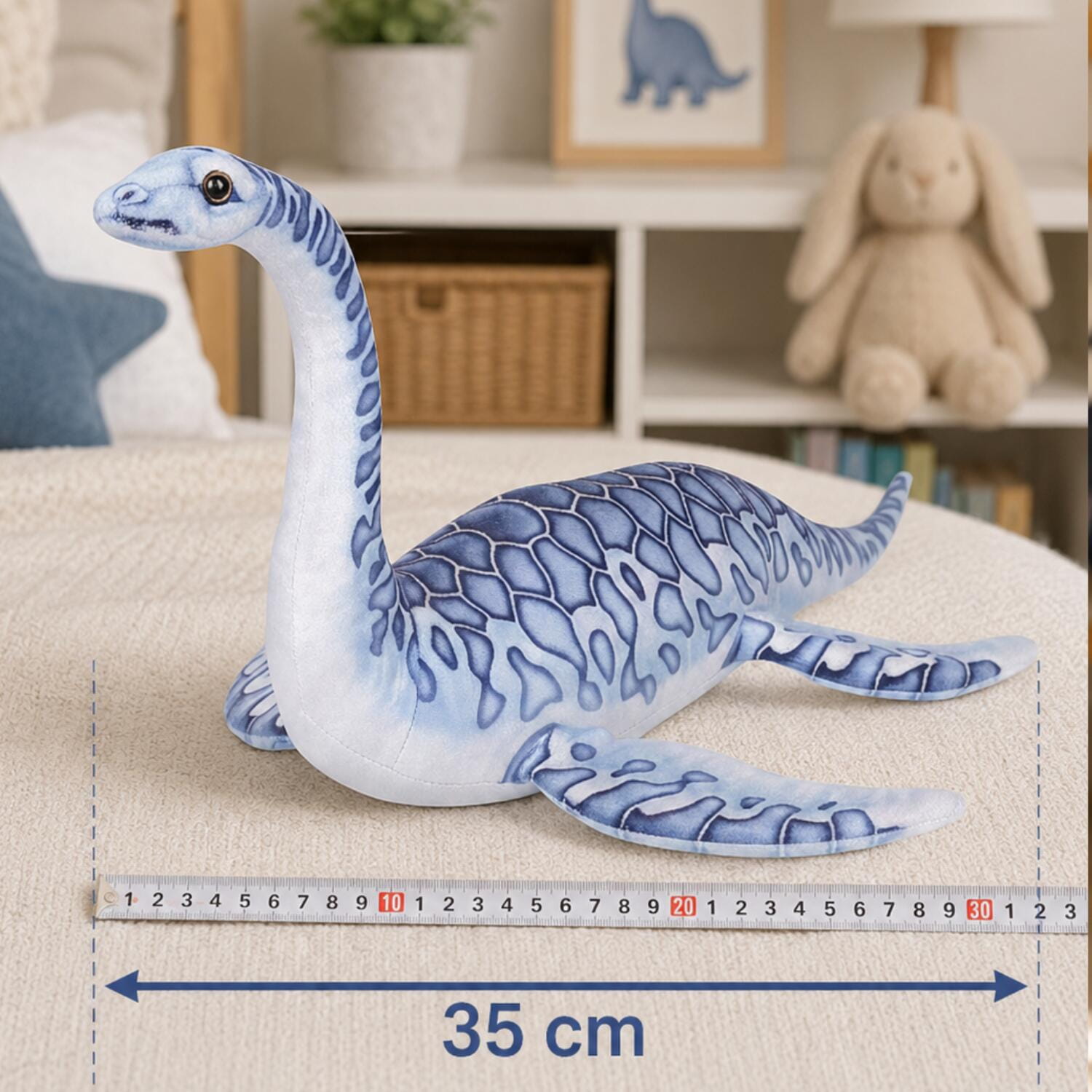 Plesiosaurus knuffel - pluche - 35 cm - dinosaurus - Pluchen speelgoed