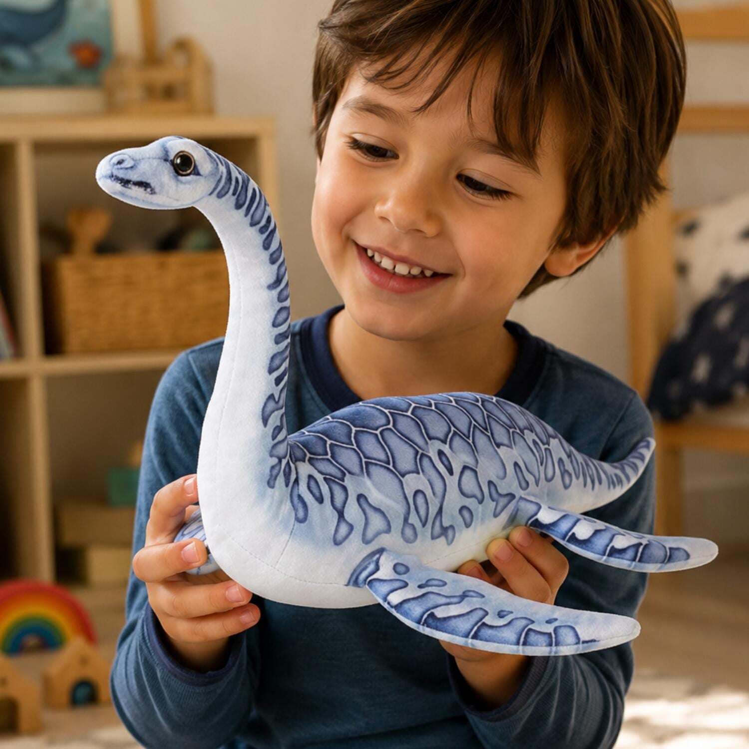 Plesiosaurus knuffel - pluche - 35 cm - dinosaurus - Pluchen speelgoed