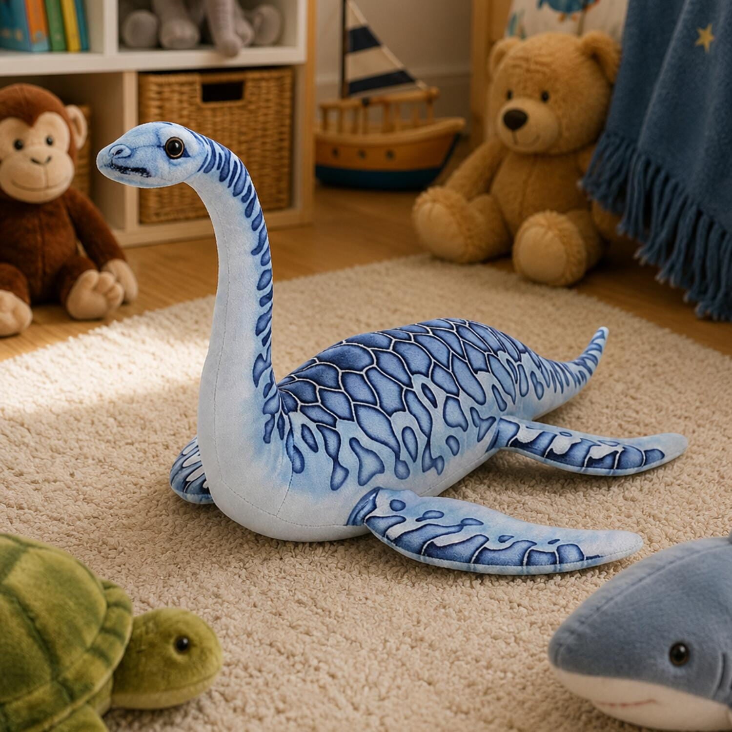 Plesiosaurus knuffel - pluche - 35 cm - dinosaurus - Pluchen speelgoed