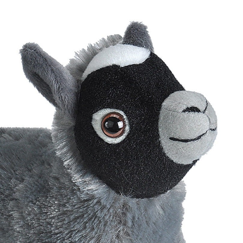 Wild Republic geitje knuffel - pluche - grijs/zwart - 20 cm - Pluchen speelgoed